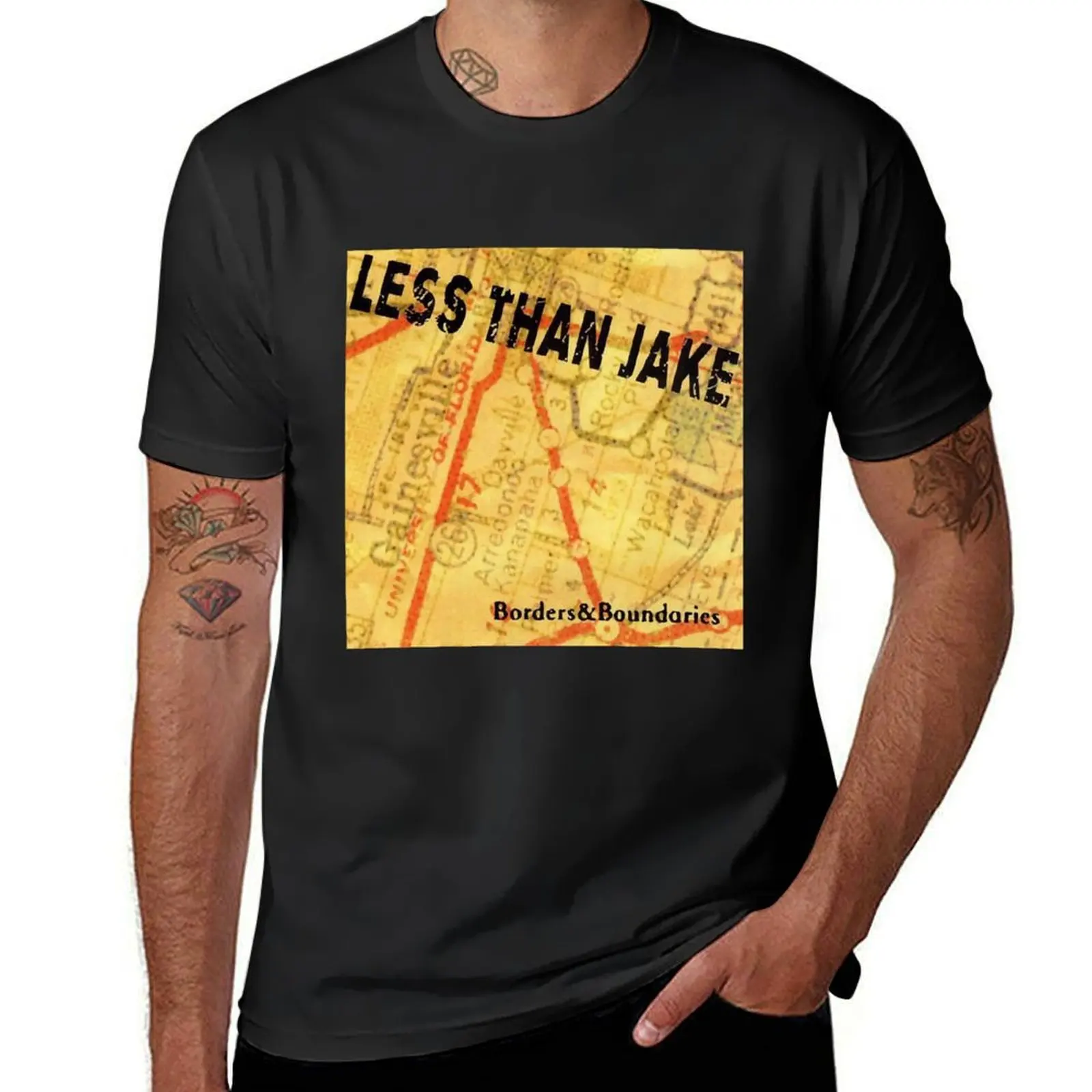 Less Than Jake borders boundaries T-Shirt customs customizeds animal prinfor boys anime mens t shirts pack