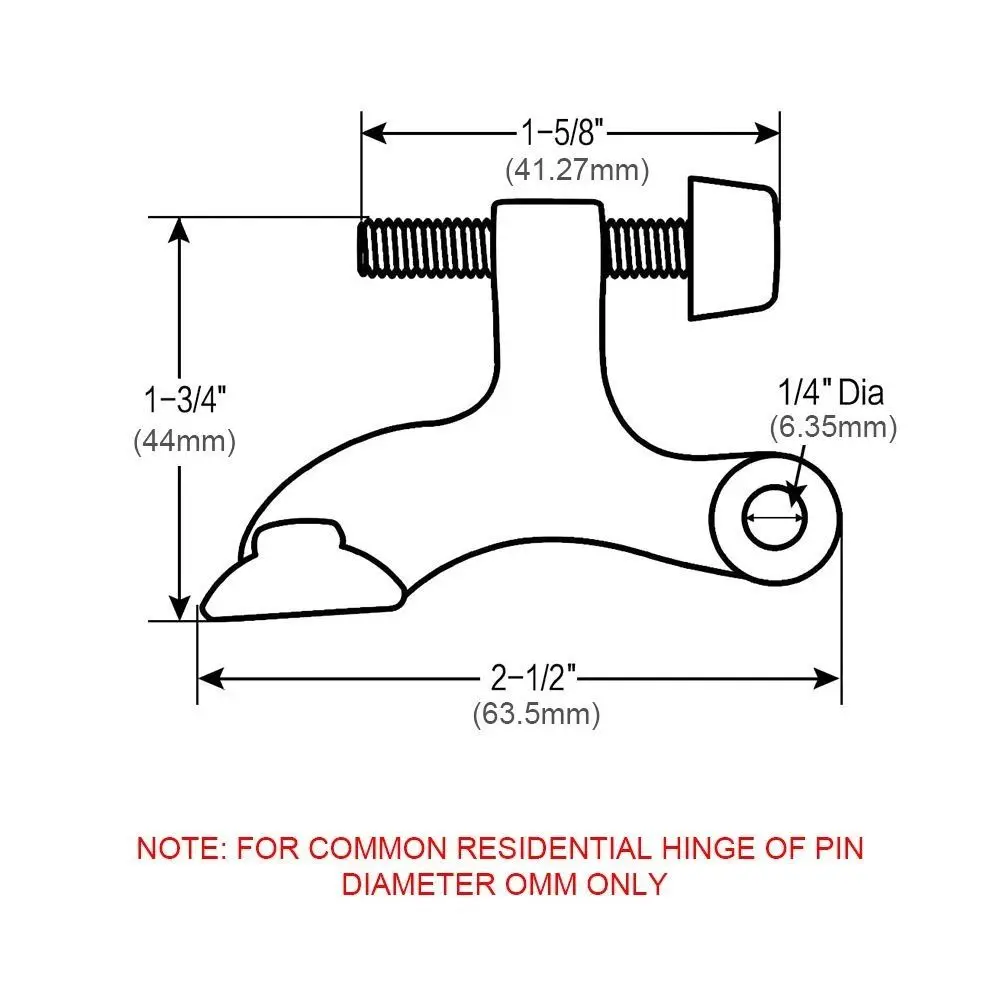 Door stopper rubber hinge pin zinc alloy bumper damper hidden thicken adjustable