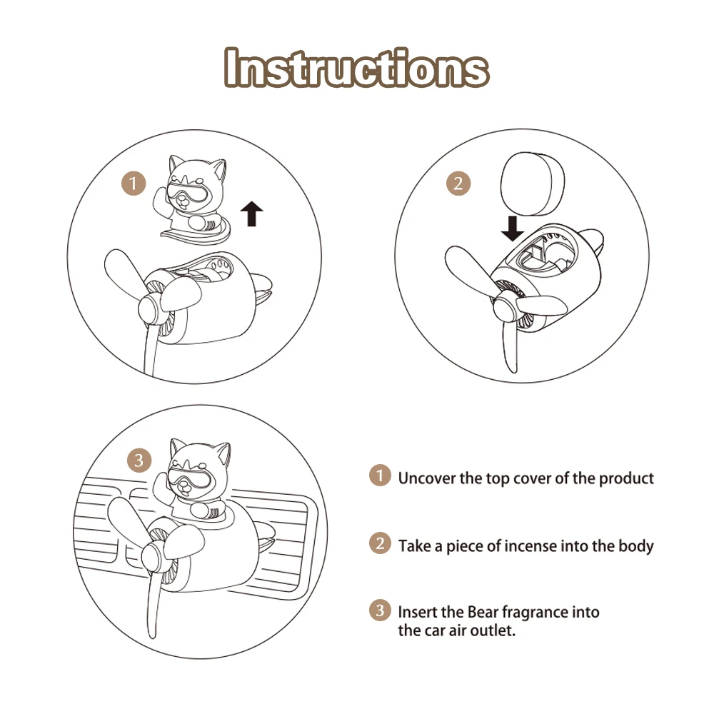 Cartoon Pilot Car Air Freshener