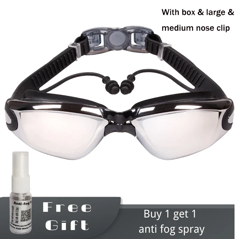 AdultTintedSwimmingGoggleswithDiopterMyopiaDegreeSilicone