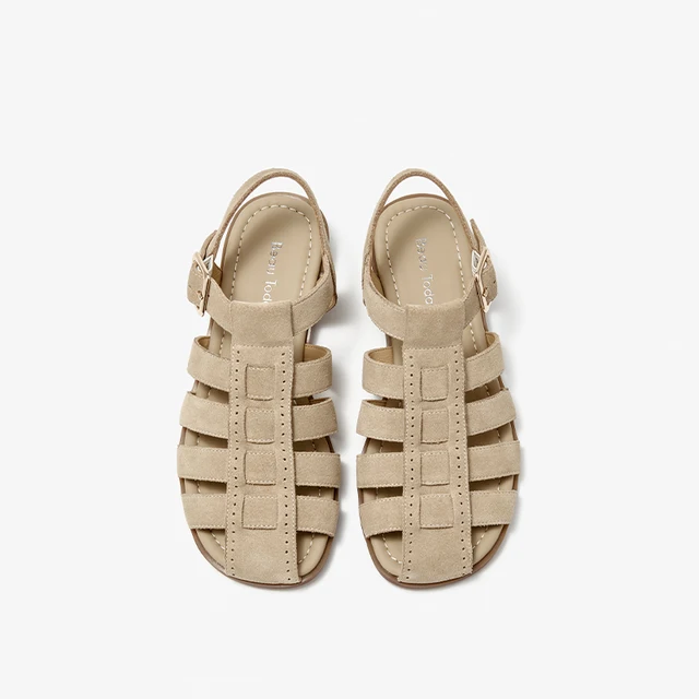 صندل نسائي من جلد الغزال