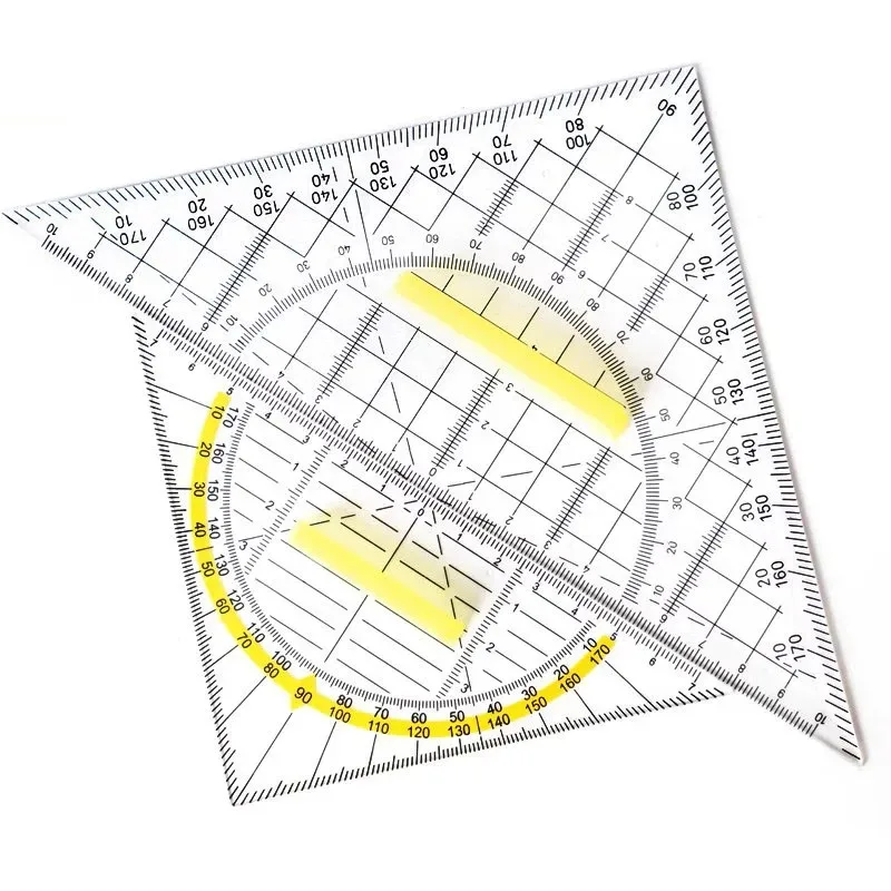 Isosceles Triangle 16CM Hand-drawn Triangle Board 22CM Professional Special Ruler Protractor Woodworking Interior Drawing Desin