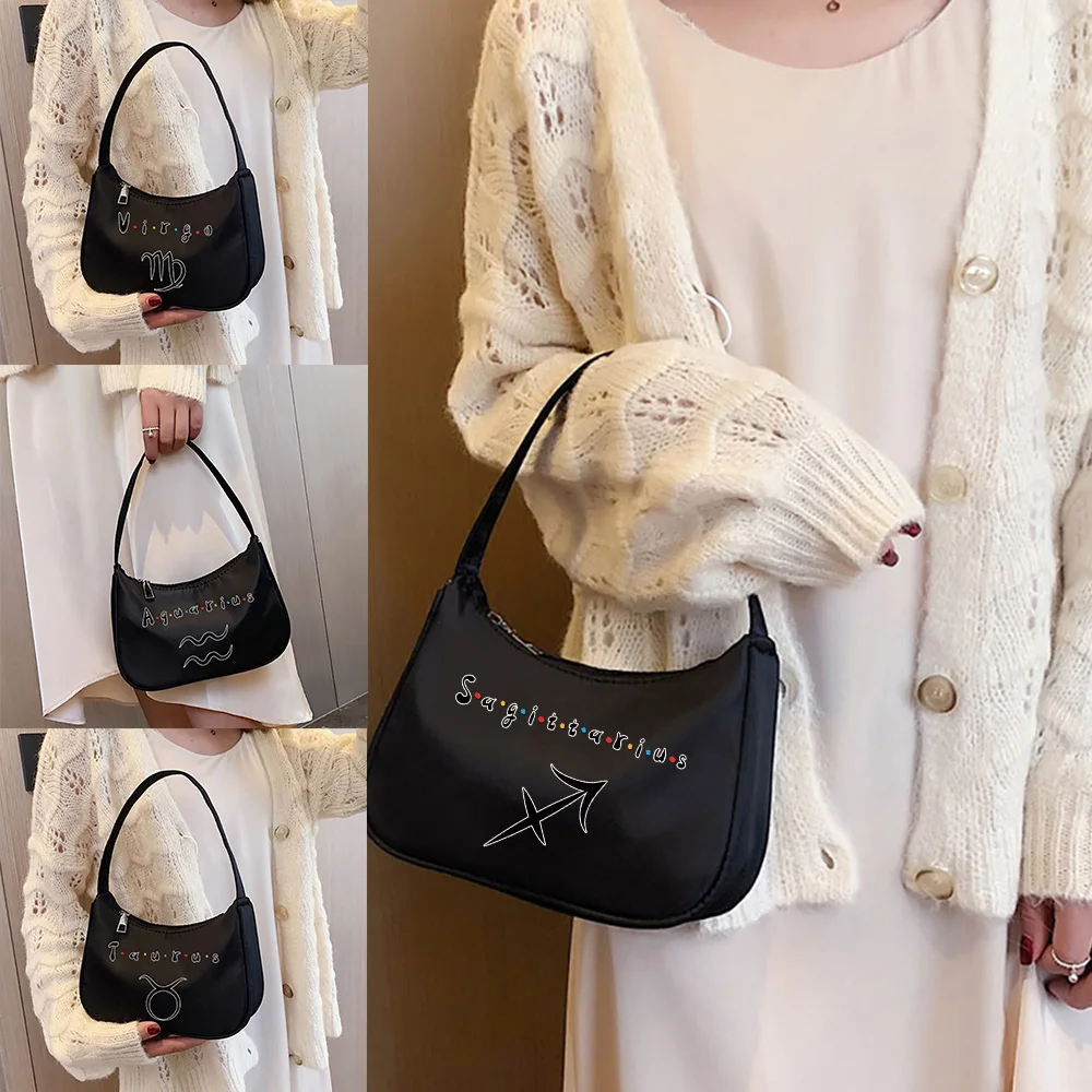 

Armpit Shoulder Bag Clutch Constellation Pattern Print Casual Women Hobos Handbag Woman Underarm Bags Purse Commuter Clutch