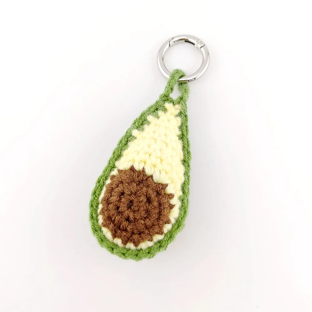 HUIDANG Obst-Schlüsselanhänger für Taschen, neu im Stricken, Wassermelone, Erdbeer-Taschenanhänger für Frauen, Taschenanhänger – Detail 17