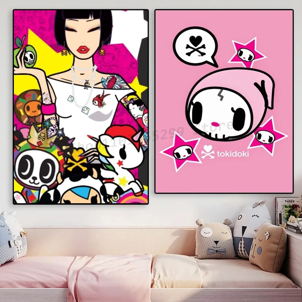 1pc Japan Tokidoki Poster Self-adhesive Art Waterproof Paper