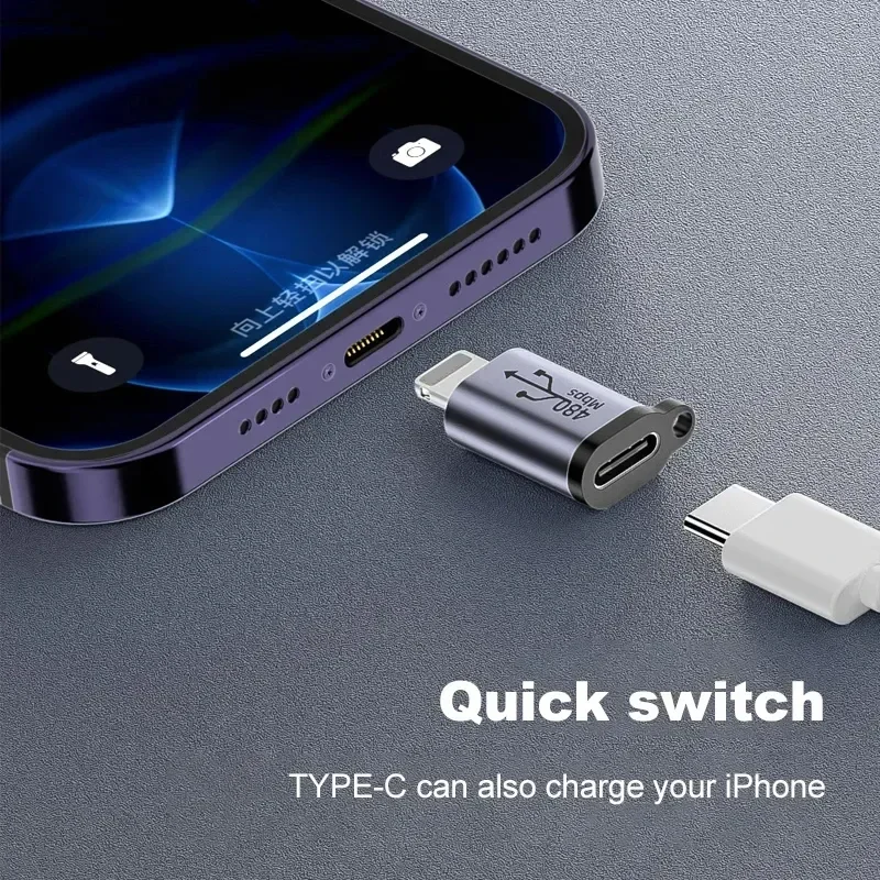 รูปสินค้า อะแดปเตอร์ USB Type-C แปลงสายชาร์จและดาต้า รองรับหลายอุปกรณ์