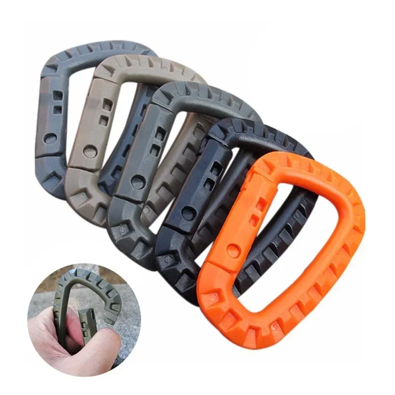 8.5cm Tactical Backpack Buckle Fast Tactical Carabiner Plastic Hook D Shape Mosqueton EDC Gear For Outdoor Camping 5pcs carabiner clips tent rope buckle carabiner belt clip keychain carabiner tactical buckle tarpaulin clips camping tent clips