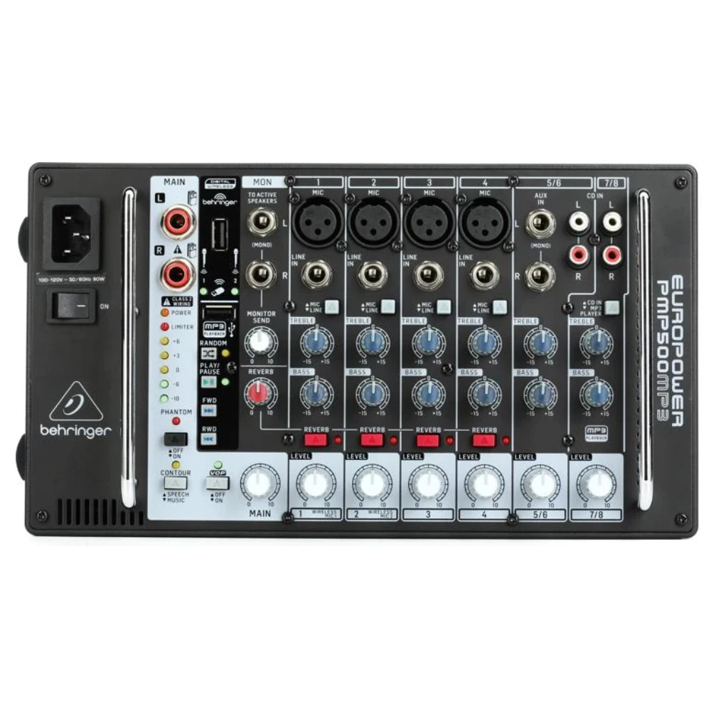 

Behringer Europower PMP500MP3 8-channel 500W Powered Mixer