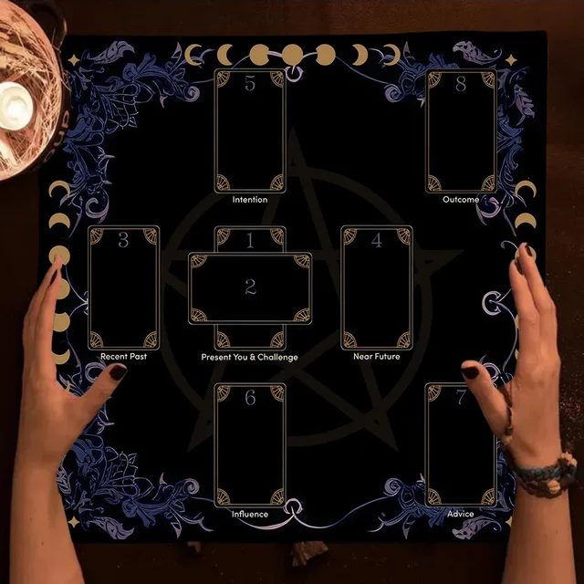 Cartes de Tarot de Divination nappe amour carrière Oracle carte nappe celtique croix carte lecture autel tissu sorcière Table couverture 2