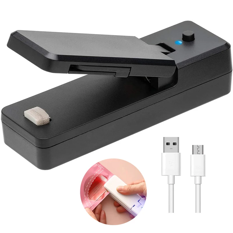 Heat Sealer USB Rechargtable Mini Sealing Machine Storage Bag Clip