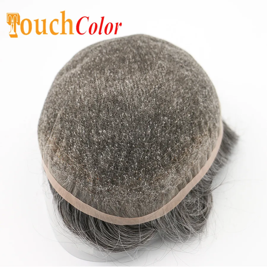 Full Swiss Lace Men Toupee Human Hair Front Bleach Men Wig Breathable Men Hair Prosthesis Replacement Systems Unit Men Capillary 2