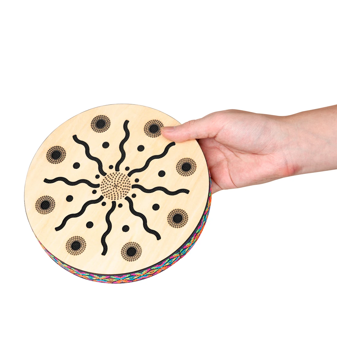 SLADE 8 Inch Stream Drum Sun Pattern Sound Therapy Instrument Imitates Stream Water Sound Drum Orff Early Education Instrument