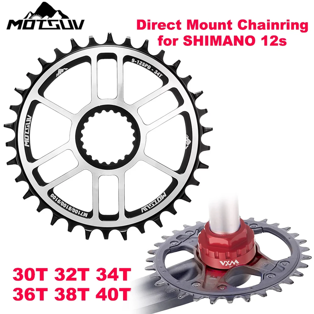 MOTSUV 12s Chainrings 30T/32T/34T/36T/38T/40T SHIMANO Direct Mount Crank FC-M9100 FC-M8100 FC-M7100 SM-CRM95 SM-CRM85/CRM75 bike chainring bicycle parts