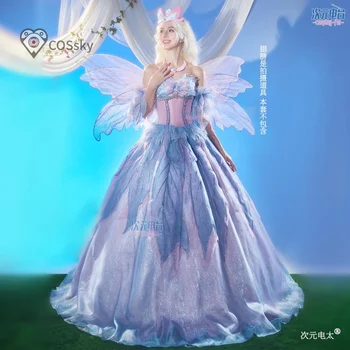 Barb cos cioè il lago dei cigni Costume Cosplay Anime Donna nuovo splendido abito da sposa gonna lunga copricapo oggetti di scena Halloween Natale