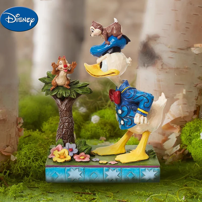 

Disney Ornaments Chichititi And Donald Duck Hand-made Cute Desktop Ornaments Resin Collection Model To Send Girls Creative Gifts