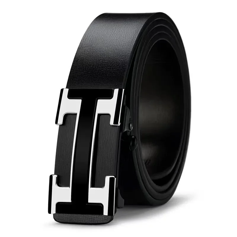 Silver I-shaped buckle belt (no LOGO no LOGO can be customized)