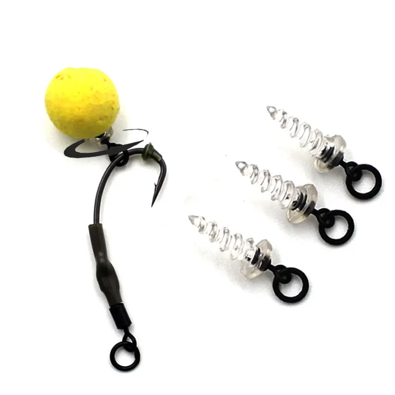 10/20PCS 360 Bait Screw Carp Fishing Accessories Micro Hook Ring
