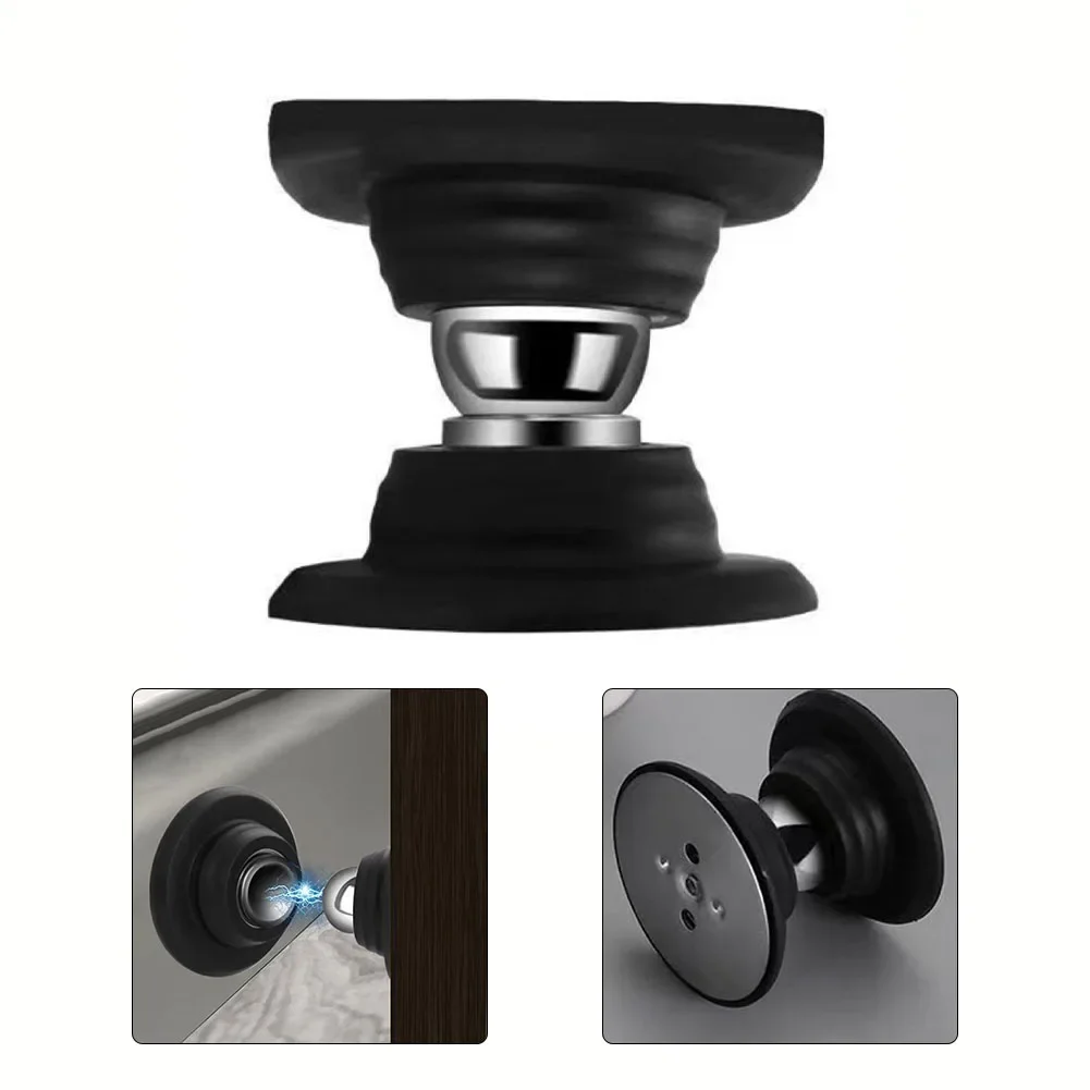 1pcs Silicone Magnetic Door Stop-punch Door Stopper Anti Collision Windproof Doorstop Household Hardware Accessories