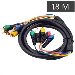 Premium Gold - Plated HDTV Audio Video Cable - 1.8M High - Fidelity RGB Cord Splitter - 1.8M (As Photo)
