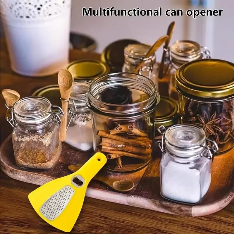 Portable Manual Can Opener Multi-function Bottle Caps Opener Solid Smooth Beer Openers for Camping Traveling Supplies