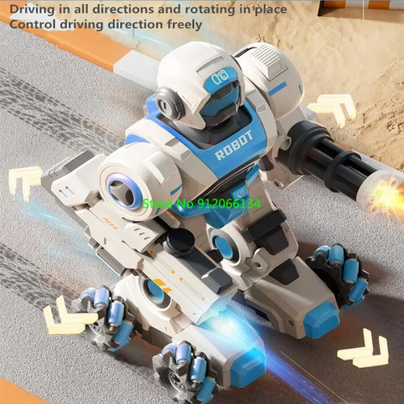 Multiplayer Battle Gesture Sensing Smart Rc Robot 2.4G  Lighting Sound Launch Bullet All Terrain Off Road Remote Control Robot 4