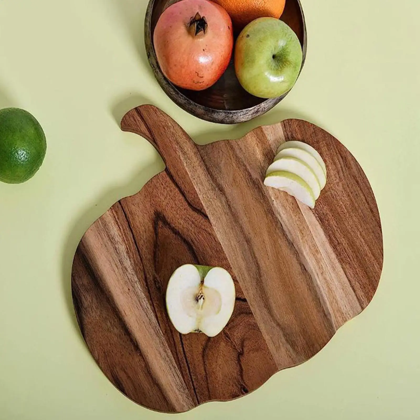 pumpkin shaped Cutting Board Wooden Serving Platter Halloween decoration Meat Chopping board fruit bread steak cheese board