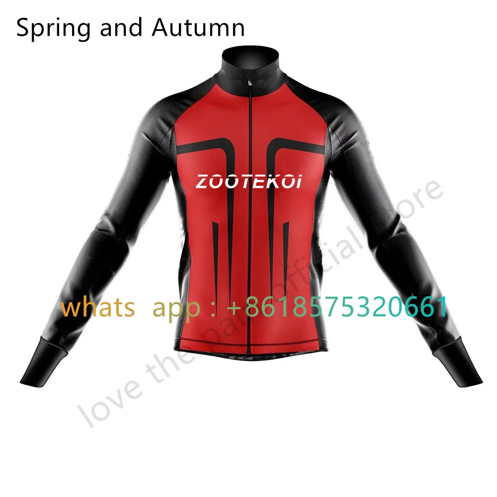 

Zootekoi Men's Bike Thin Long Sleeve Jacket, Road Spring And Autumn Suit Mtb Cycling Equipment Uniform Set