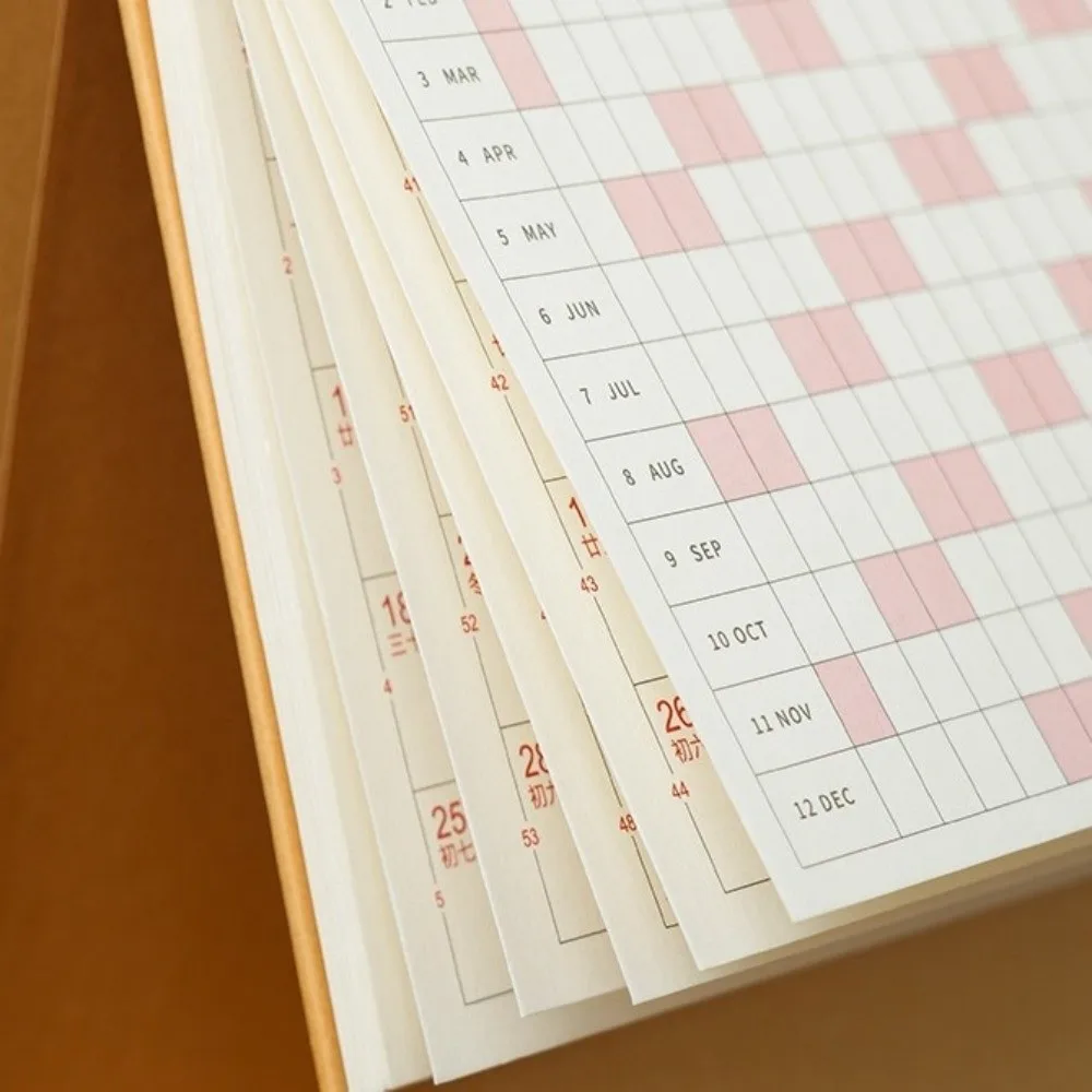 프리미엄 종이 2026 데스크탑 캘린더 안정적인 받침대 스탠딩 데일리 플래너 필..
