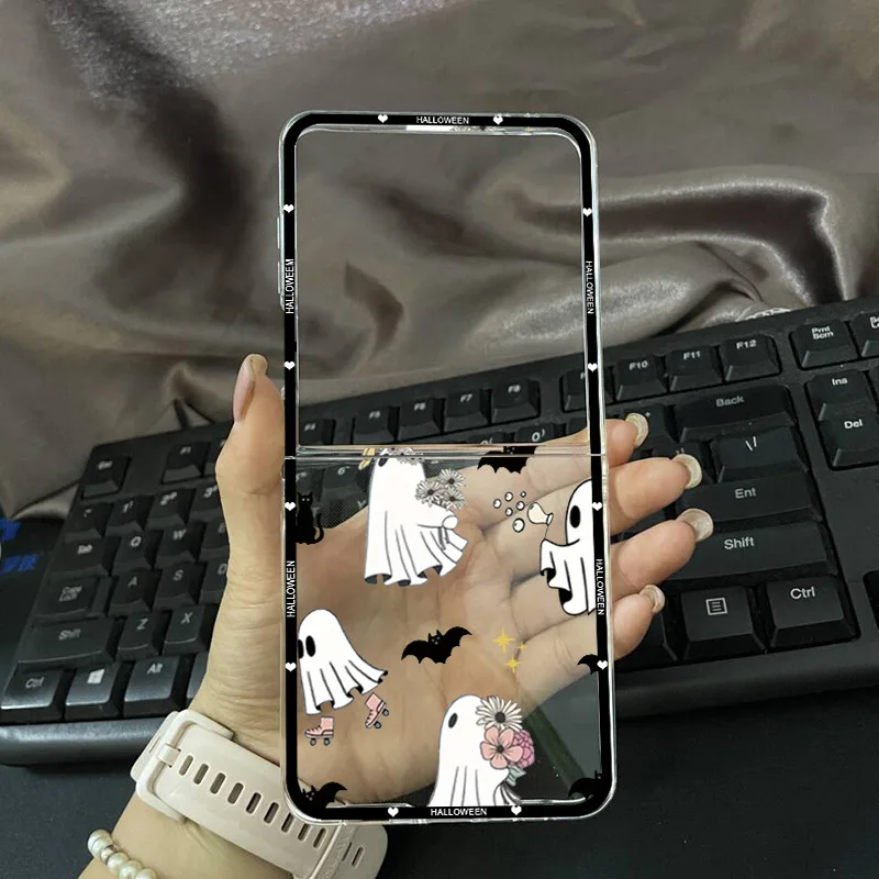 Funny Halloween Ghost Pumpkin Monster Clear Phone Case