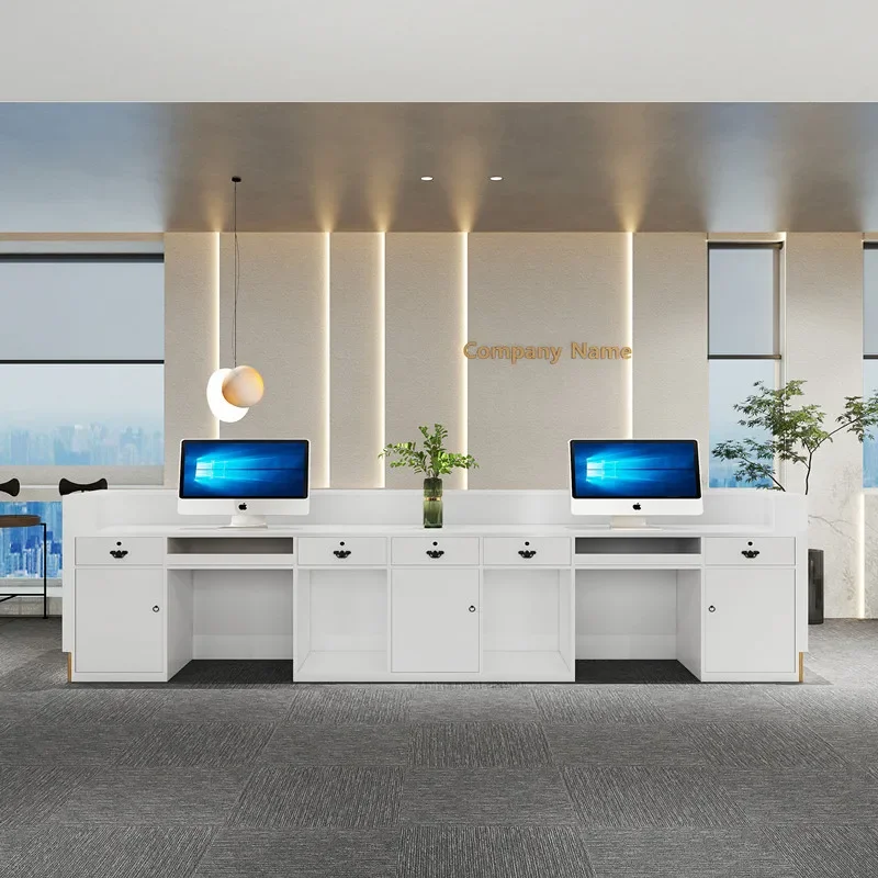 Computer Desks Reception Tables Salon Counter Clothing Store Customer Center Shop Desk Bellezza Motion Office Hallway Table