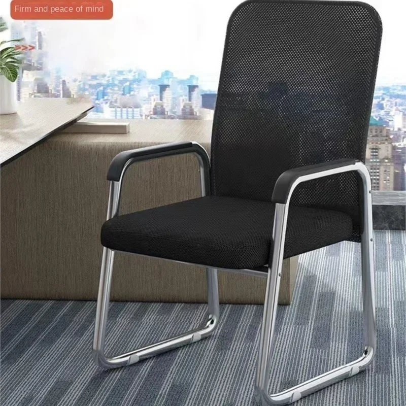 Office Chair Computer Chair, Comfortable Home Sitting Bow Chair,Student Dormitory Backrest Conference Staff Chair 6