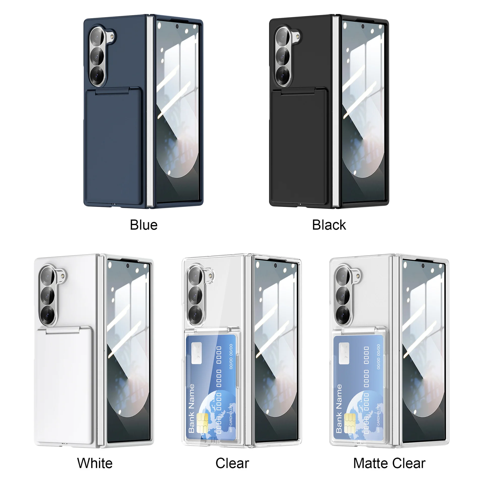 Sleek Card Holder Case - Fashionable Anti-Knock PC Cover