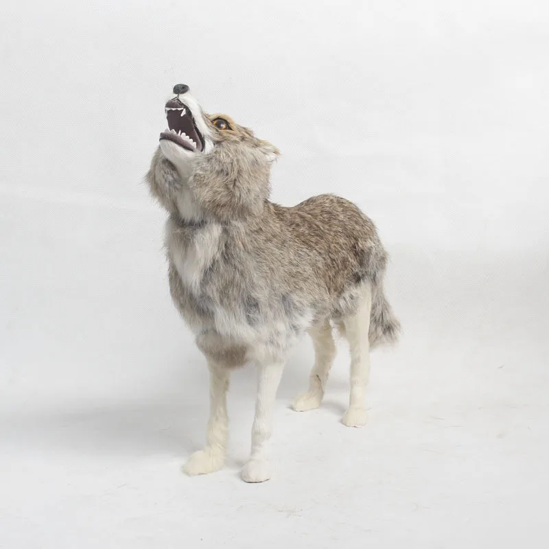Simulation Wolf Model Decoration Simulation Animal Wolf Plush Toy Wolf Specimen Crafts Wolf Totem