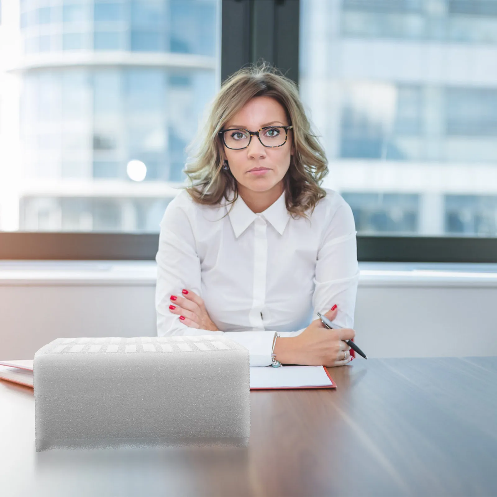 20 슬롯 휴대폰 정리함 수납함, 교실 사무실 책상 정리용 휴대폰 홀더, 컴팩트 EPE 폼 보호 데스크탑