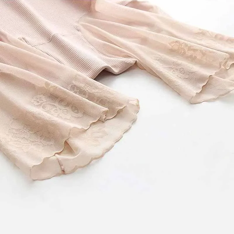 Plus Size Safety Pants Women Under Skirt Shorts Sexy Lace Anti Chafing Thigh Ladies Panties Ultrathin Underwear Large Size 115kg safety shorts safety pants high waist panties high waist underwear lace panties