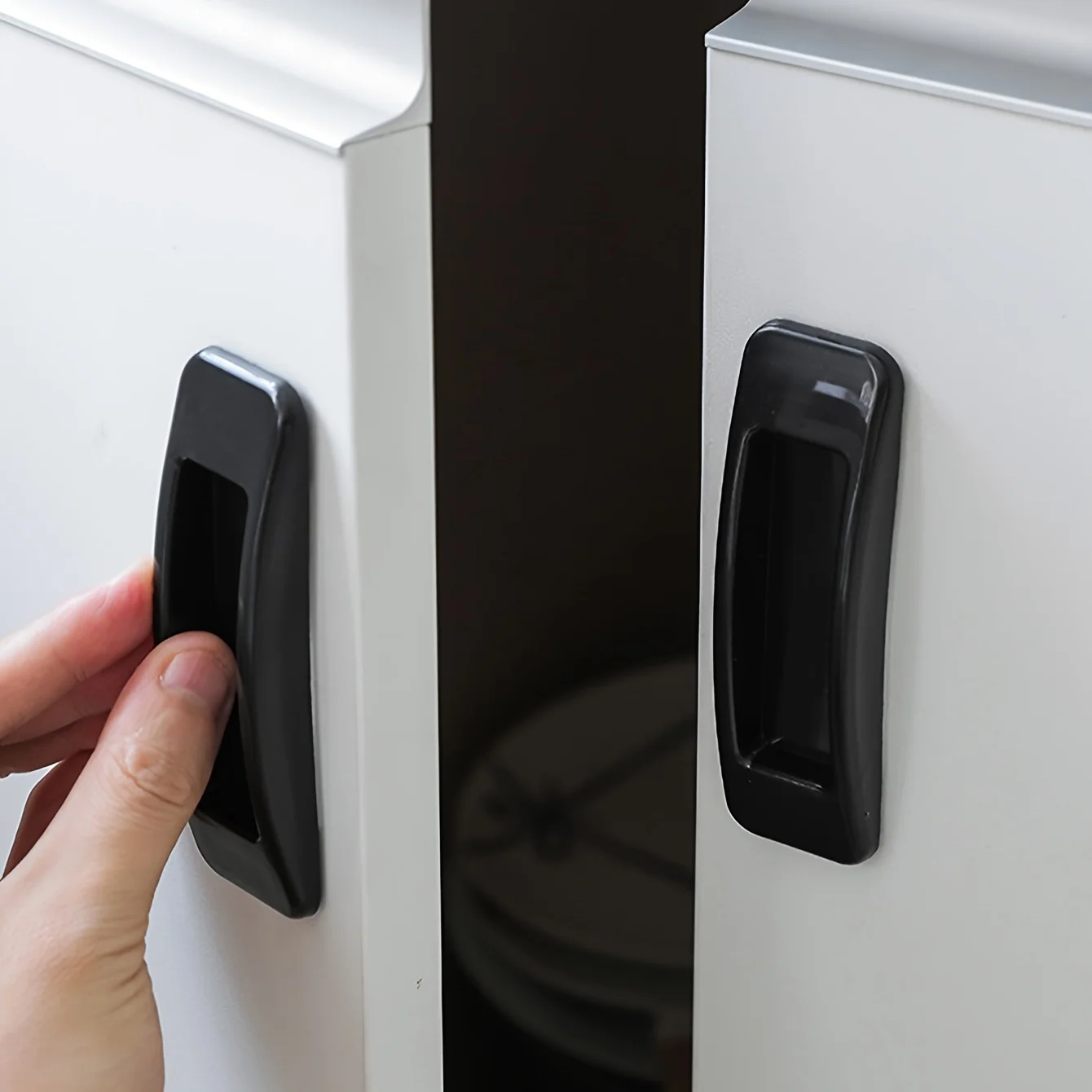 2pcs-Strong Adhesive No-Drill Door & Window Handles - Easy install Punch-Free Cabinet Pulls For Kitchen, Bathroom & Bedroom