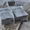1/6 bjd ob11 miniature dollhouse furniture Mini model Single-sided printing newspapers（a set of eight） 1