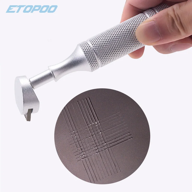 Tester Adesione Vernice 3-in-1 | Con Lame Da 1mm, 2mm, 3mm | Per Taglio Incrociato | Standard ISO2409 - Foto 2