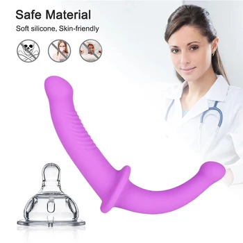 Double Silicone Dildo Sex Toys for Women Couple Vaginal Masturbators Strap on Harness Penis Anal Plug Women's Panties Sex Shop 2