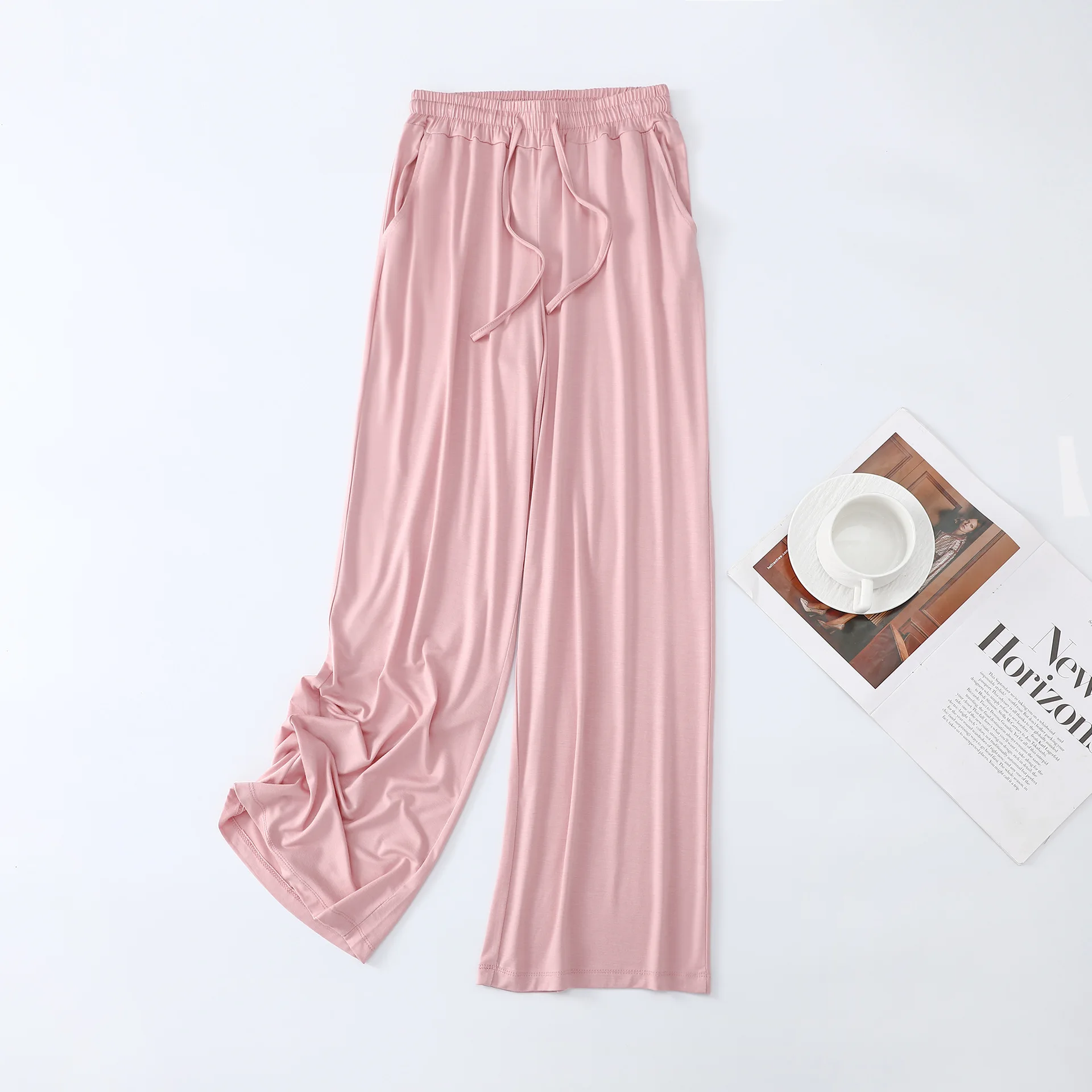 Dames pyjamabroek gestreept lichtgewicht en ademend voor lounge_voghion.com
