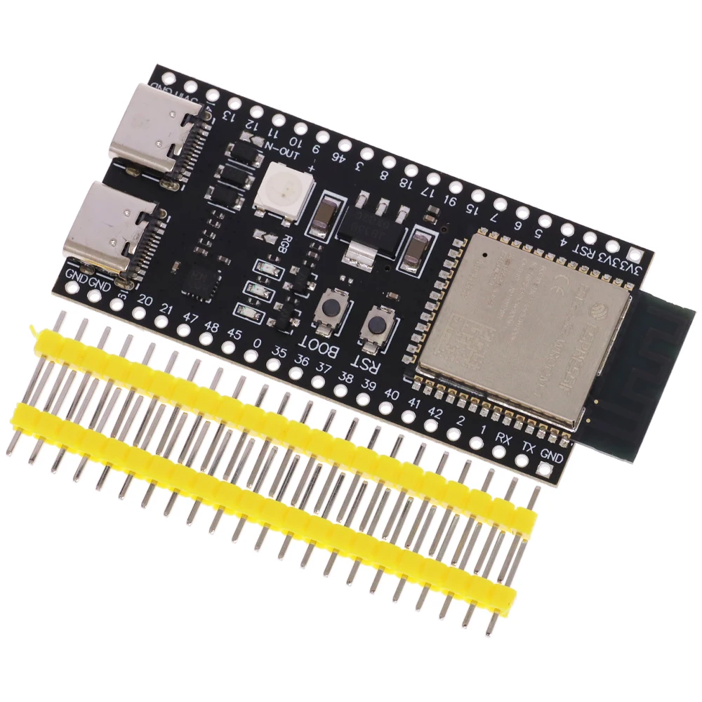 2PCS ESP32 ESP32-S3 WiFi+Bluetooth Internet of Things Dual Type-C  Development Board Core Board ESP32-S3-DevKit C N8R2 for Arduino