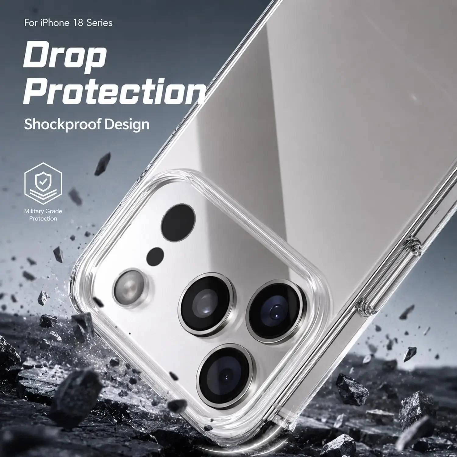 Ultra-Durable Crystal Clear Phone Back Cover - No Yellowing Premium Hard Case