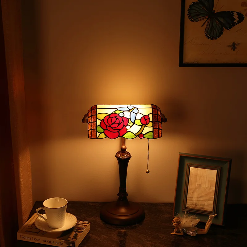 

Bedroom Bedside Lamp Northern European Creative Fashion Simple Study Reading Dimming Glass Table