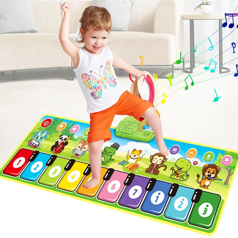 Tapete para tocar piano de chão, tapete de música padrão de instrumento  musical volume ajustável para crianças criança para festa de aniversário  para casa : : Brinquedos e Jogos