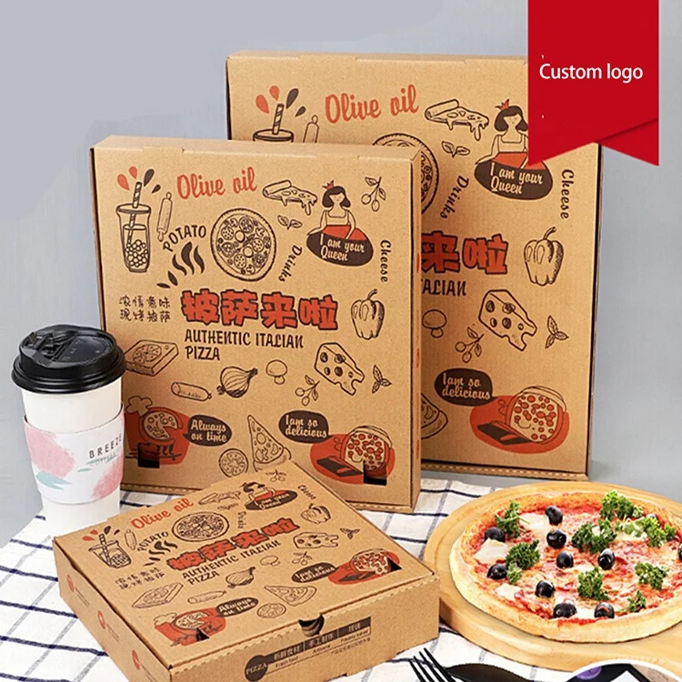Factory12InchTakeOutPizzaDeliveryBoxWithCustomDesignHotSale
