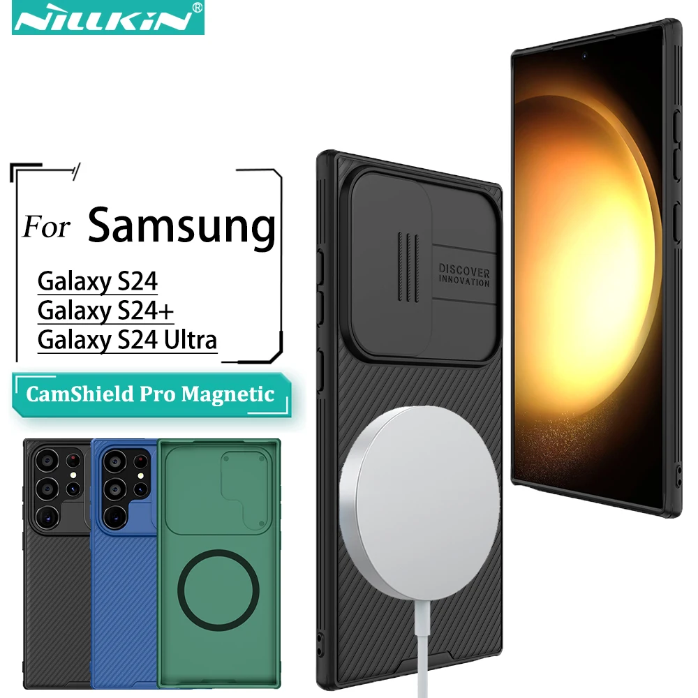 

Чехол Nillkin для Samsung Galaxy S24 Ultra Magsafe, защитный чехол CamShield Pro на магните для Samsung S24/S24 +