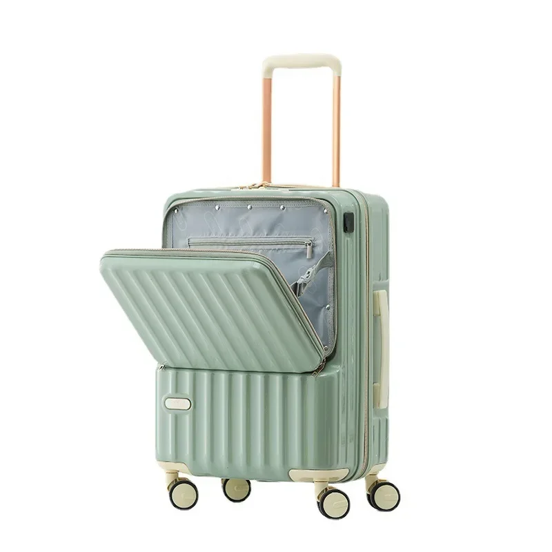 

New 2023 Multi-function Open 20/24 Inch Boarding Case Password Luggage Carry-on Wheel Trolley Suitcase Travel Case 트렁크를 굴리다