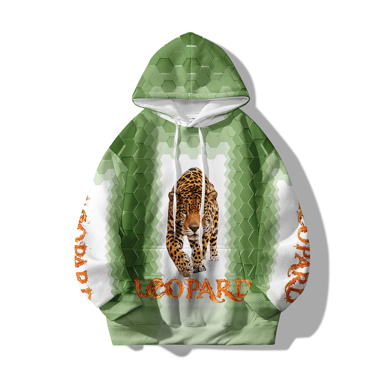 Spring Autumn Hot selling New 3D Plaid Leopard Flame Letter Digital Printing Fashion Youth Hoodie Men's and Women's Casual Top