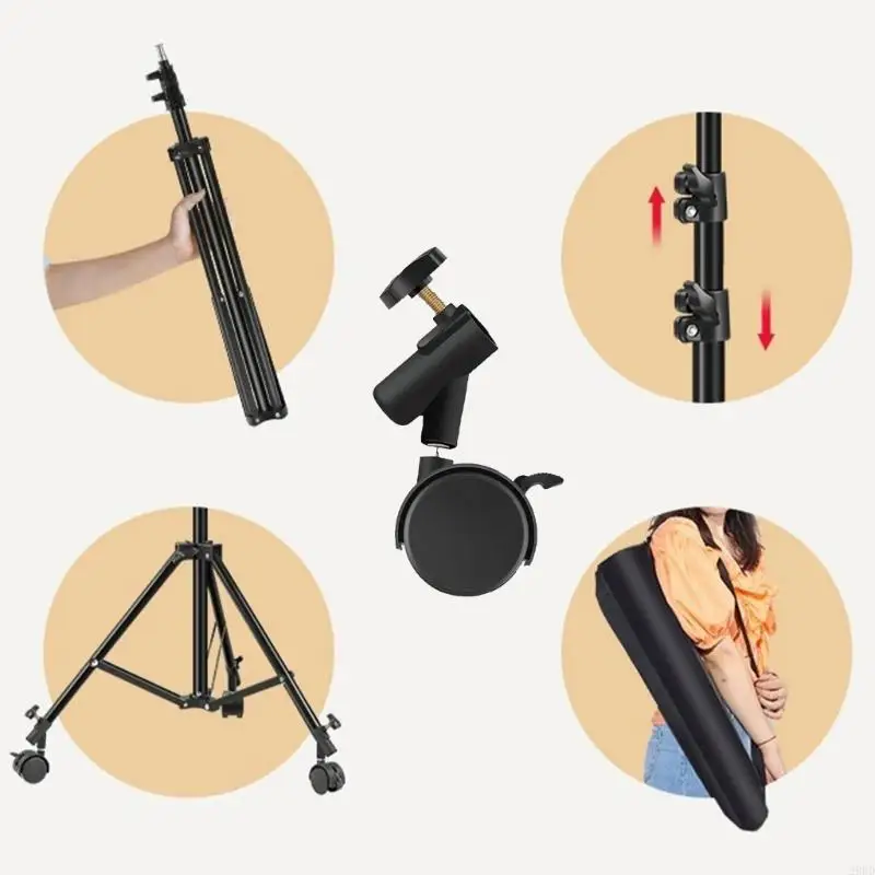 Photography Light Stand Wheel with Brake 16mm 3pcs 29ED Pack for Easy Mobility