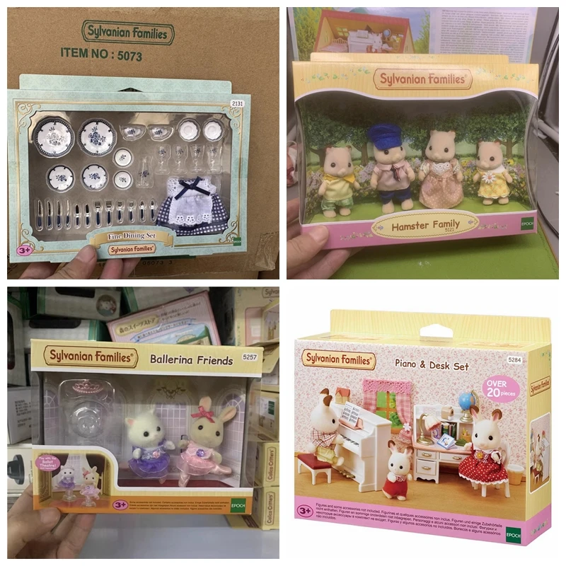 Dollhouse Furniture Set Sylvanian Families Miniature Simulation Dolls Accessories DIY Toys Girls